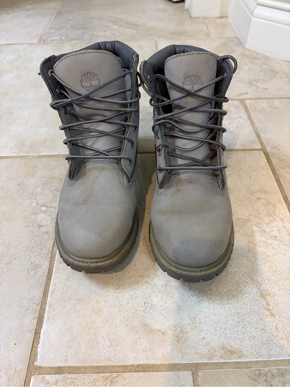 Timberland Gray Women's Lace-Up Ankle Boots